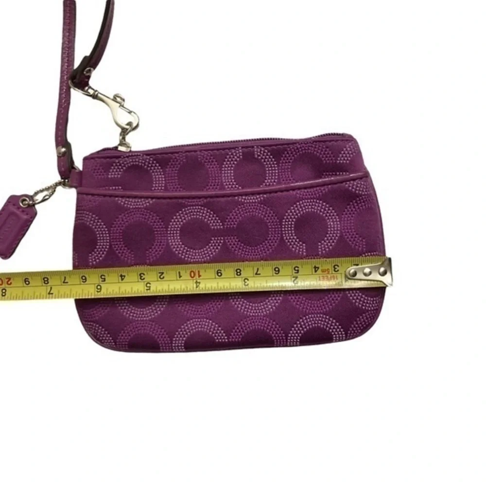 Coach op c purple wristlet bag